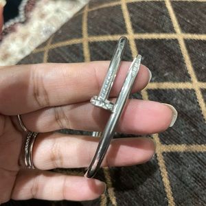 Silver designer bangle